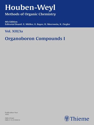 cover image of Houben-Weyl Methods of Organic Chemistry Volume XIII/3a